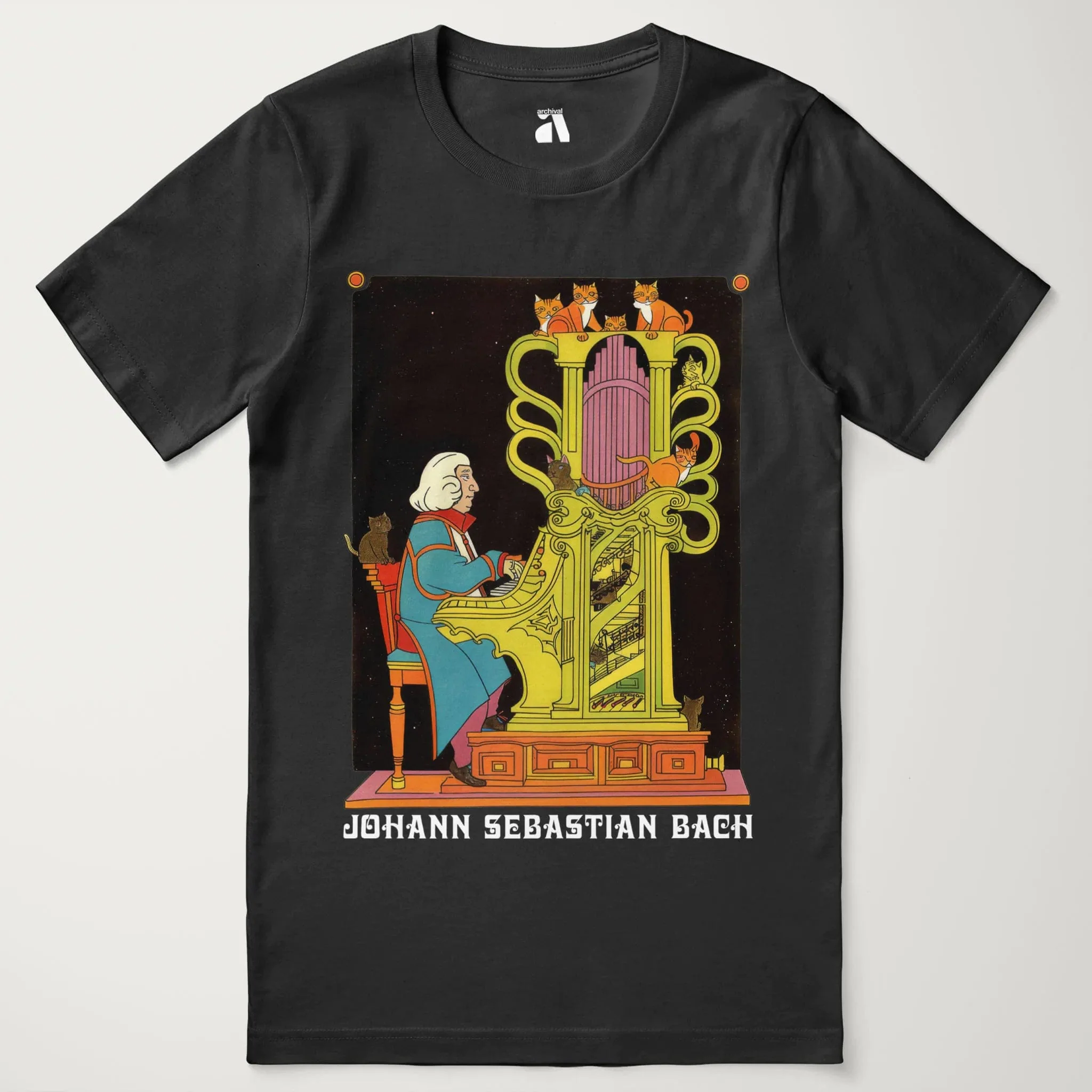 Bach: Organ Cats T-Shirt - Image 45