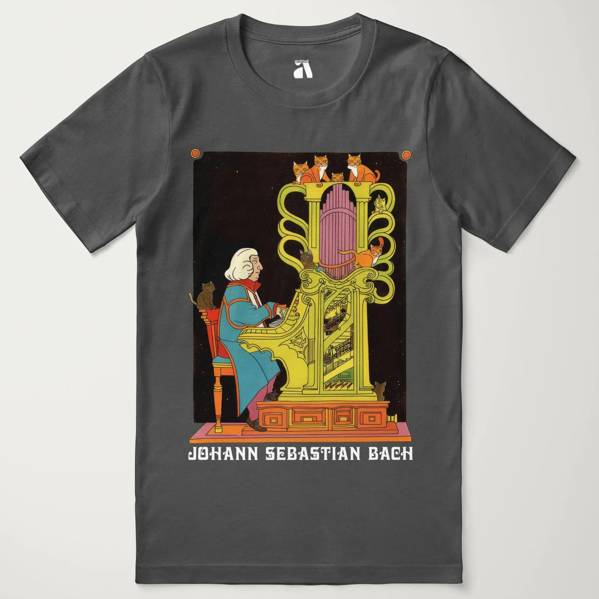 Bach: Organ Cats T-Shirt - Image 5