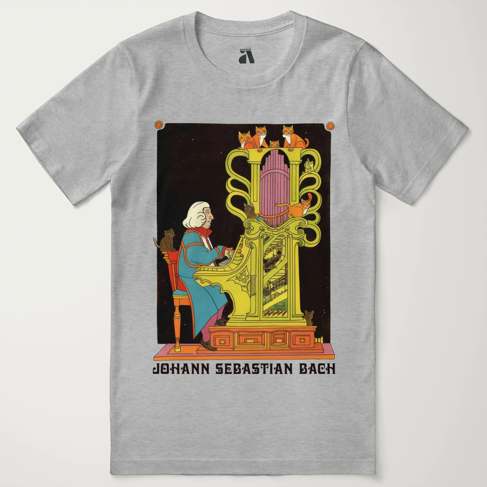 Bach: Organ Cats T-Shirt - Image 9