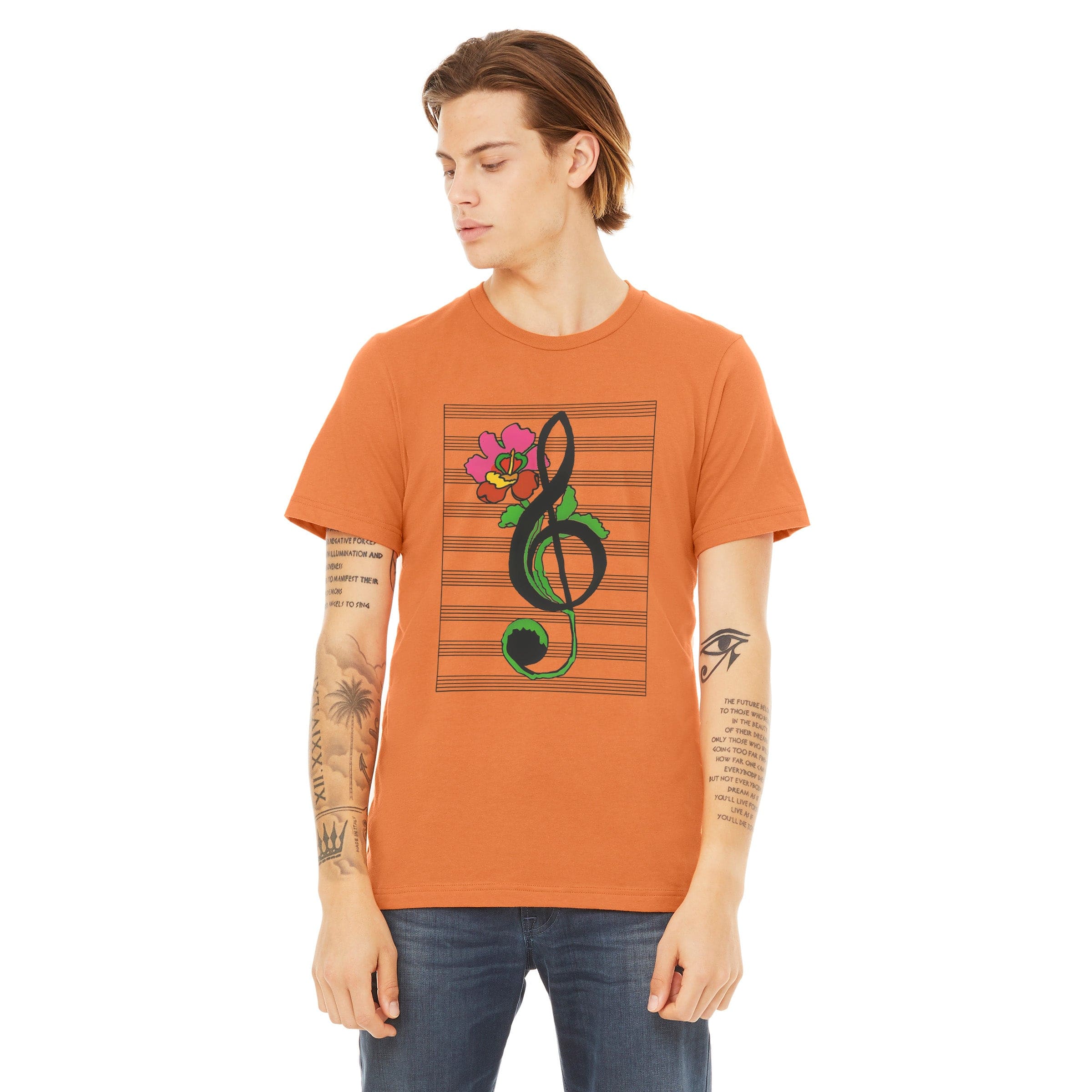 Treble Clef Flower T-Shirt - Image 4