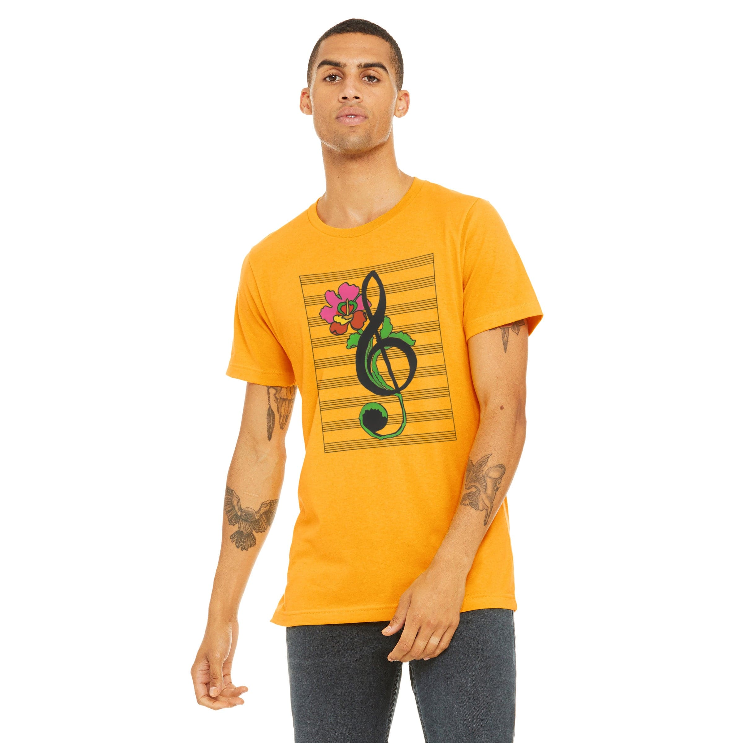 Treble Clef Flower T-Shirt - Image 6