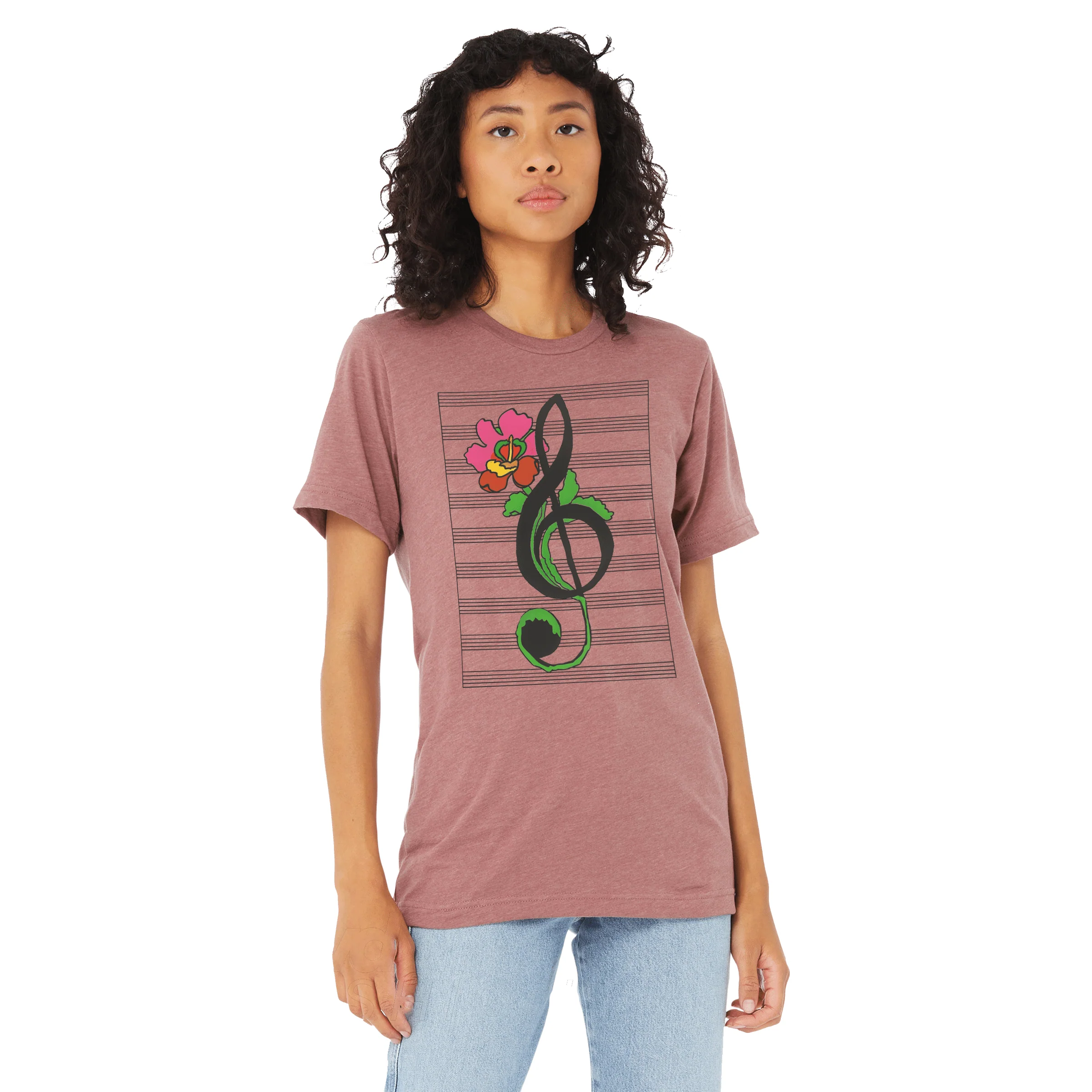 Treble Clef Flower T-Shirt - Image 8